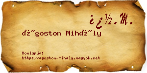 Ágoston Mihály névjegykártya